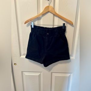 Black Paper Bag Shorts